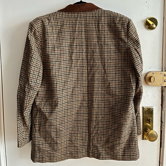 Brown herringbone dark academia blazer - Picture 3 of 3